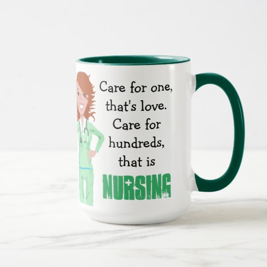Citation sur l'Infirmière Tasse à Café Blanche et (Droite)