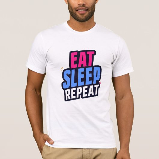 Citation T-Shirt - Mangez le tee de sommeil de rép (Devant)