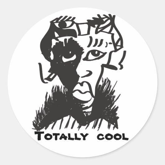 Citation totalement Cool Afrique Jamaïcain Sticker (Devant)