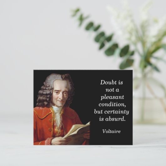 Citation Voltaire - Carte postale (Debout devant)
