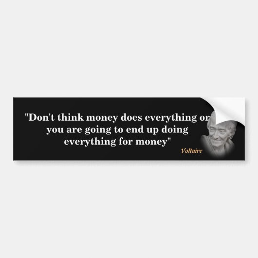 Citation Voltaire Sur Le Sticker De L'Argent Bumpe (Devant)