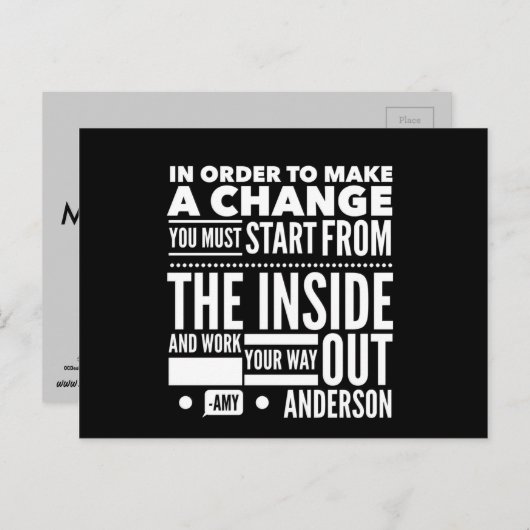 Citations avec signification carte postale (Devant / Derrière)