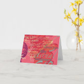 Citations d'amour Shakespeare rose Carte d'anniver (Fleur jaune)