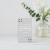 CITATIONS dans le Carte de visite LT GRAY Designer (Debout devant)