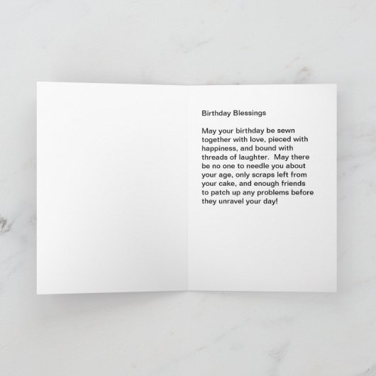 Citations de blocs de courtepointe Carte d'anniver (Intérieur)