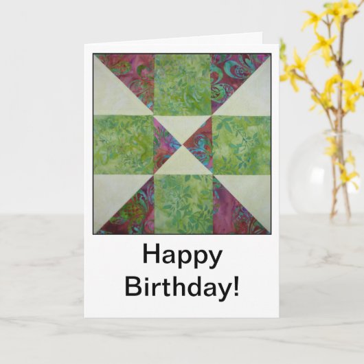 Citations de blocs de courtepointe Carte d'anniver (Fleur jaune)