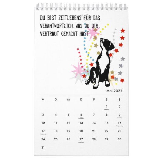 Citations de calendrier de Grand Danois (Mai 2027)