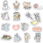 Citations de chats amusantes Stickers (Devant)