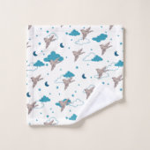 Citations de foi et motif d'oiseaux (Gant de toilette)