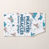 Citations de foi et motif d'oiseaux (Serviette à main)