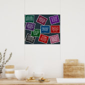 Citations de football 10 poster collage en couleur (Cuisine)