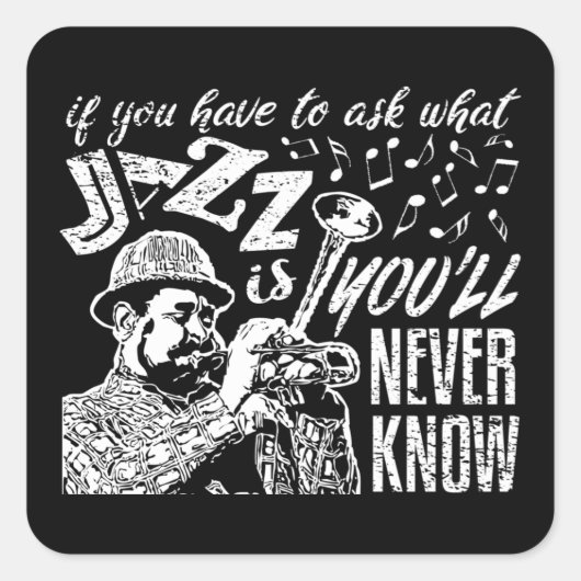 Citations de Jazz - Autocollants de musique (Devant)