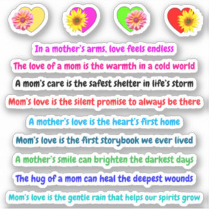 Citations de la mère qui touche le coeur   Sticker