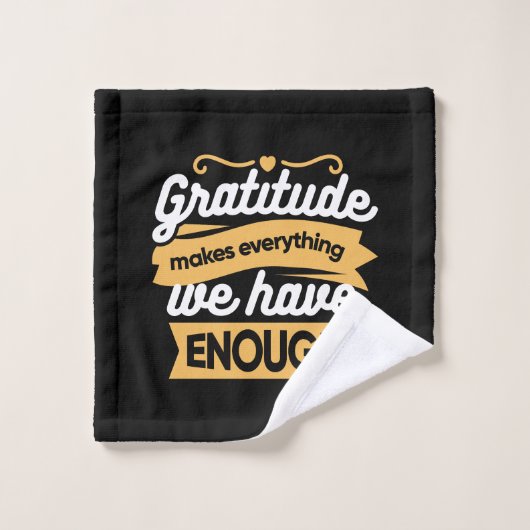 Citations de la typographie de la Gratitude inspir (Gant de toilette)