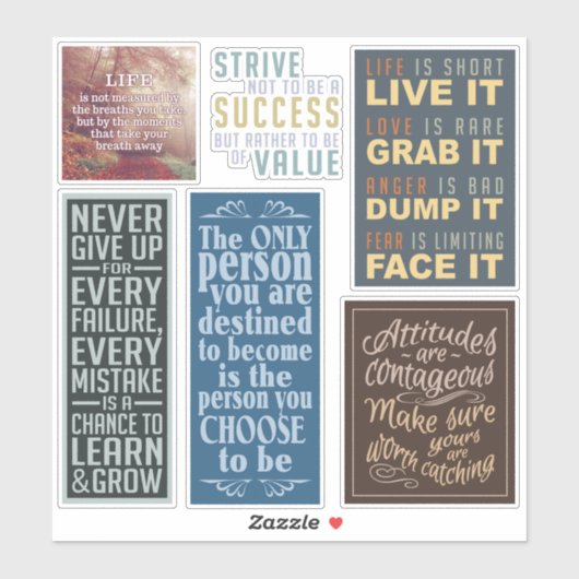 Citations de motivation autocollants (Feuille)