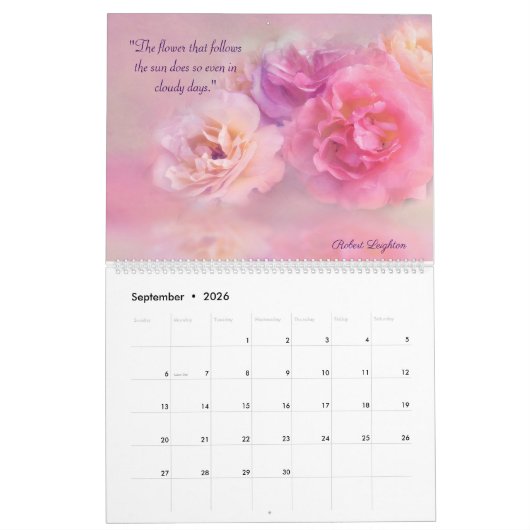 Citations Floral Love 2023 Calendrier (Sep 2026)