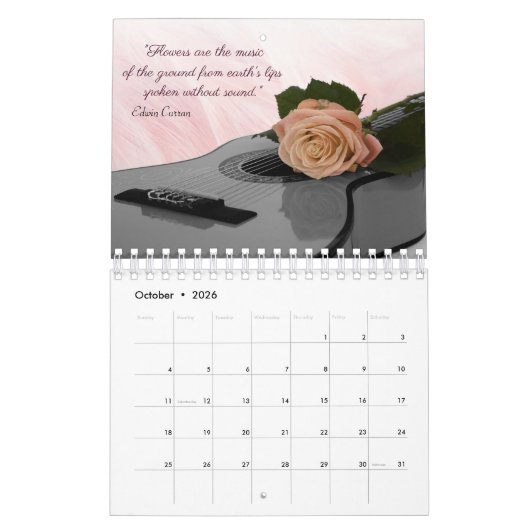 Citations Floral Love 2023 Calendrier (Oct 2026)