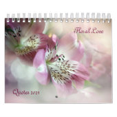 Citations Floral Love 2023 Calendrier (Protection)