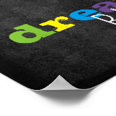 citations inspirantes affiche de texte coloré rêve (Coin)