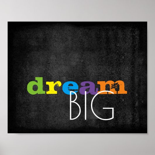 citations inspirantes affiche de texte coloré rêve (Devant)