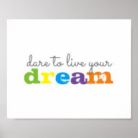 citations inspirantes poster oser rêver mur art