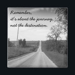 Citations Inspiration Country Road Magnet<br><div class="desc">Citations inspirantes Magnet de Country Road en noir et blanc.</div>