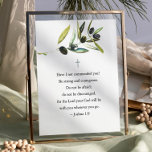 Citations Inspiration Poster Olive Branch<br><div class="desc">Apportez encouragement et foi dans n'importe quel espace avec cette affiche d'inspiration magnifiquement conçue, avec le verset de la Bible stimulant de Josué 1:9 : "Ne vous ai-je pas commandé? Soyez forts et courageux. N'ayez pas peur, ne soyez pas découragés, car l'Éternel, votre Dieu, sera avec vous où que vous...</div>
