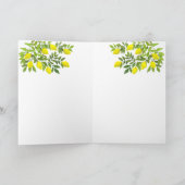 Citations jaunes et branches, Invitation pliée (Intérieur)