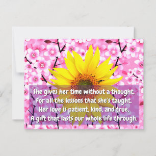Citations / Message / Poème Carte postale Floral