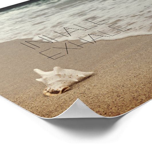 citations typographie de plage affiche inhale exha (Coin)
