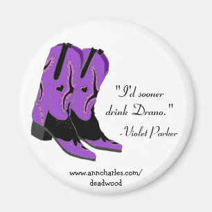 Citations violettes de Parker de magnet de bois