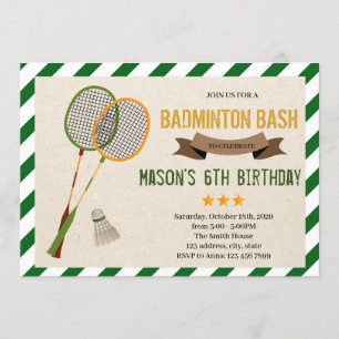 Cité du badminton Invitation