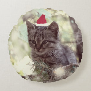 Cite Kitten geborsteld polyester rond werpkussen Kussen