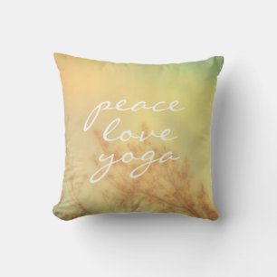citer coussin paix amour yoga nature art