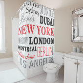 Cities of the world - Rideau de douche (En situation)