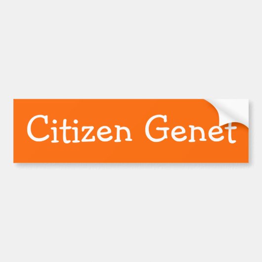 Citizen Genet Bumpersticker (Voorkant)