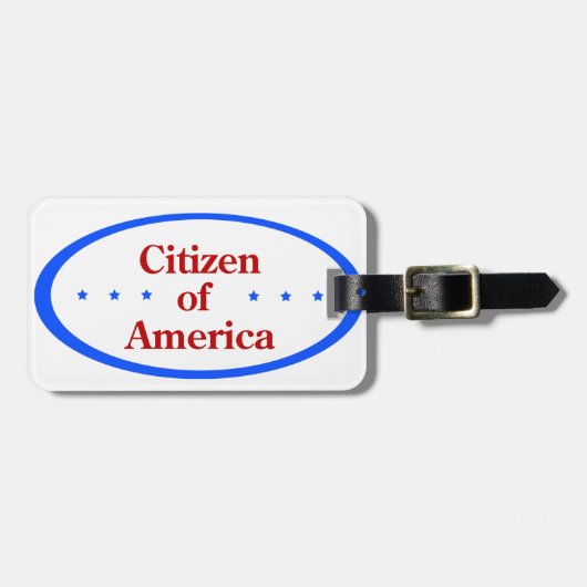 Citizen of America  Bagagelabel (Voorkant horizontaal)