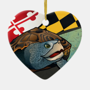 Citizen Terrapin, Maryland's Turtle Keramisch Ornament
