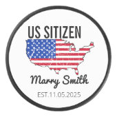 Citizenship Day American – Proud to Be an America Hockey Puck (Voorkant)