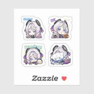 Citlali Genshin Impact 4 stickers op één vel