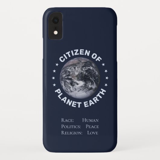 Citoyen de Planet Earth coque iphone (Dos)