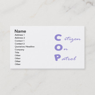 Citoyen Sur Patrol Carte de visite I