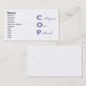 Citoyen Sur Patrol Carte de visite I (Devant / Derrière)