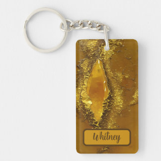 Citrine en Gold geïnspireerde Sleutelhanger (02)