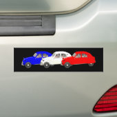 Citroën 2 CV Bumpersticker (Op auto)