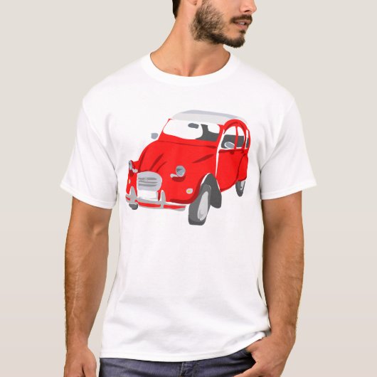 Citroen 2 CV Car T-Shirt (Voorkant)