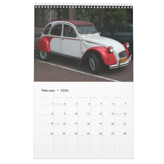 Citroen 2 CV Français Calendrier automobile 2024 (Feb 2026)