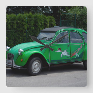 Citroen 2 CV Sauss Ente Vierkante Klok