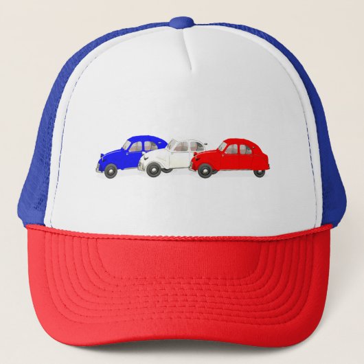 Citroen 2 CV Tricolor Trucker Pet (Voorkant)