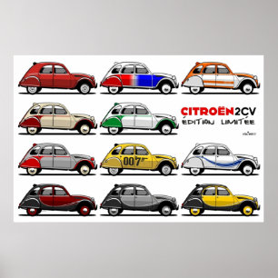 Citroën 2CV, beperkte uitgave Poster